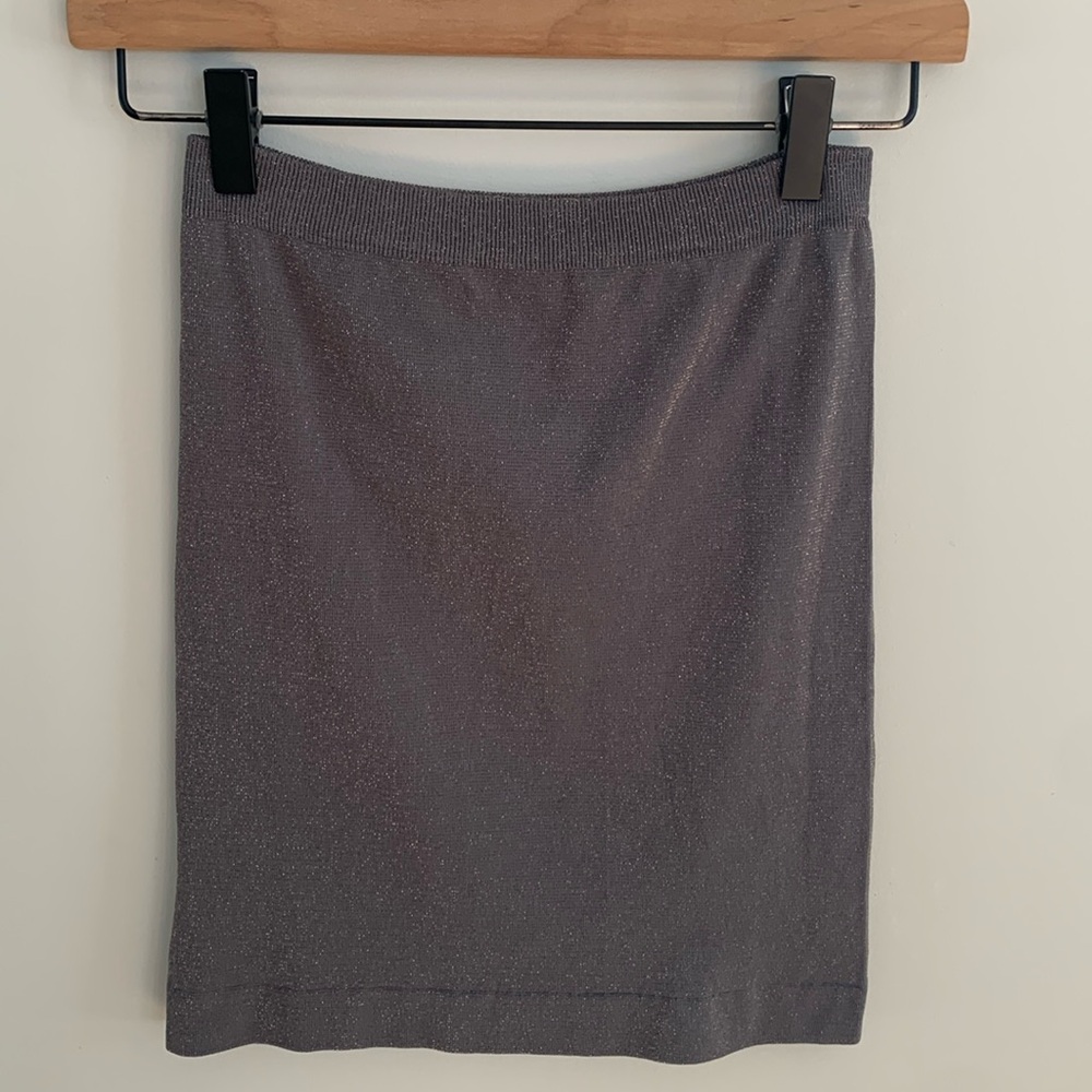 Intimately Free People Seamless Sparkle Tube Top Grey Metallic Shimmer - Picture 1 of 7